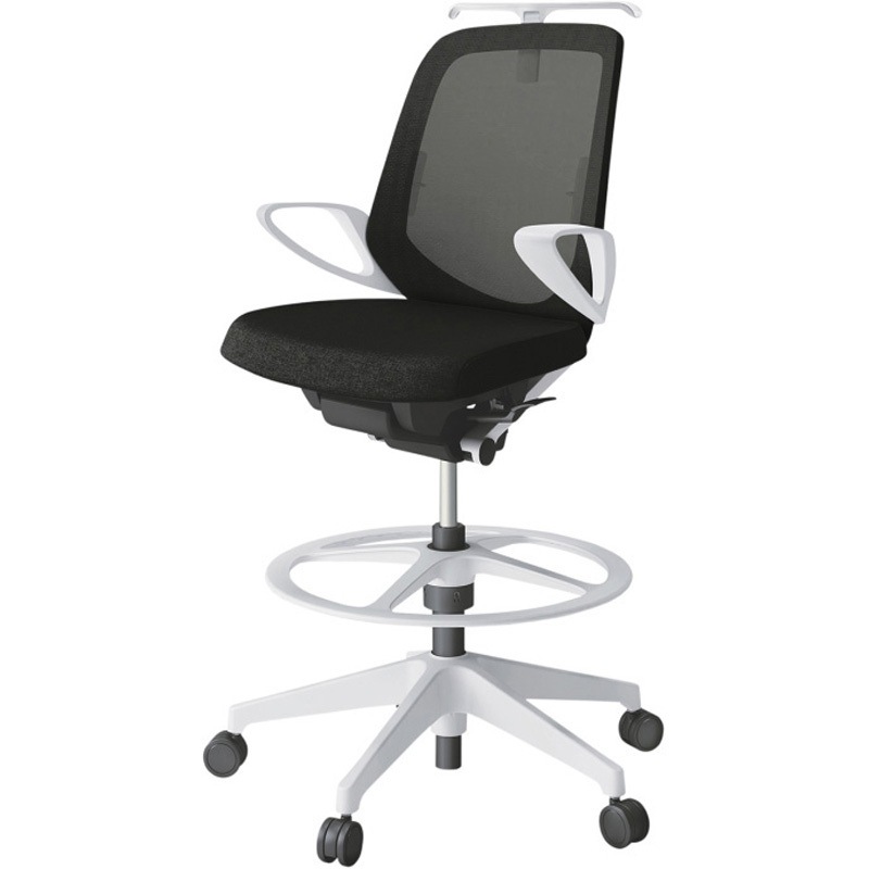 KJ-166JEHP-W9T1 ノートチェア ハイポジションタイプ ローバック 固定肘 ハンガー ランバーサポート付 メッシュJE 樹脂脚<配送時組立サービス付> 1台 イトーキ 【通販モノタロウ】