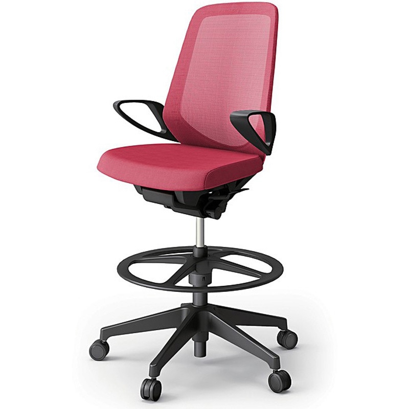 KJ-176JVP-T1M4 ノートチェア ハイポジションタイプ ハイバック 固定肘 ランバーサポートなし メッシュJV 樹脂脚<配送時組立サービス付> 1台 イトーキ 【通販モノタロウ】