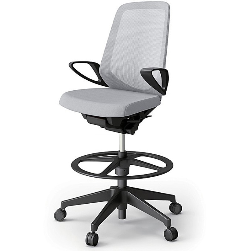 KJ-176JVP-T1W6 ノートチェア ハイポジションタイプ ハイバック 固定肘 ランバーサポートなし メッシュJV 樹脂脚<配送時組立サービス付> 1台 イトーキ 【通販モノタロウ】