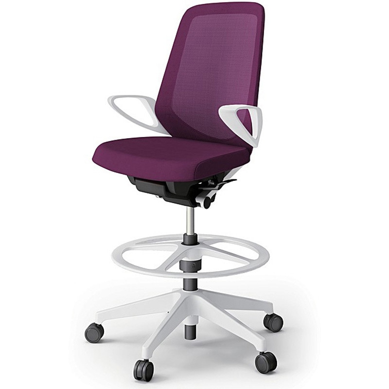 KJ-176JVP-W9X7 ノートチェア ハイポジションタイプ ハイバック 固定肘 ランバーサポートなし メッシュJV 樹脂脚<配送時組立サービス付> 1台 イトーキ 【通販モノタロウ】