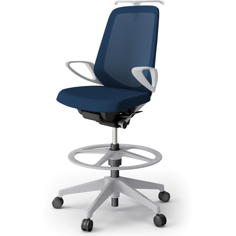 KJ-176JVHP-GNB2 ノートチェア ハイポジションタイプ ハイバック 固定肘 ハンガー ランバーサポートなし メッシュJV 樹脂脚<配送時組立サービス付> 1台 イトーキ 【通販モノタロウ】