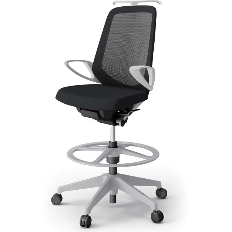 KJ-176JVHP-GNT1 ノートチェア ハイポジションタイプ ハイバック 固定肘 ハンガー ランバーサポートなし メッシュJV 樹脂脚<配送時組立サービス付> 1台 イトーキ 【通販モノタロウ】