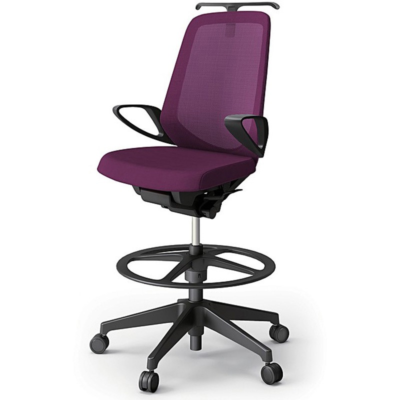 KJ-176JVHP-T1X7 ノートチェア ハイポジションタイプ ハイバック 固定肘 ハンガー ランバーサポートなし メッシュJV 樹脂脚<配送時組立サービス付> 1台 イトーキ 【通販モノタロウ】