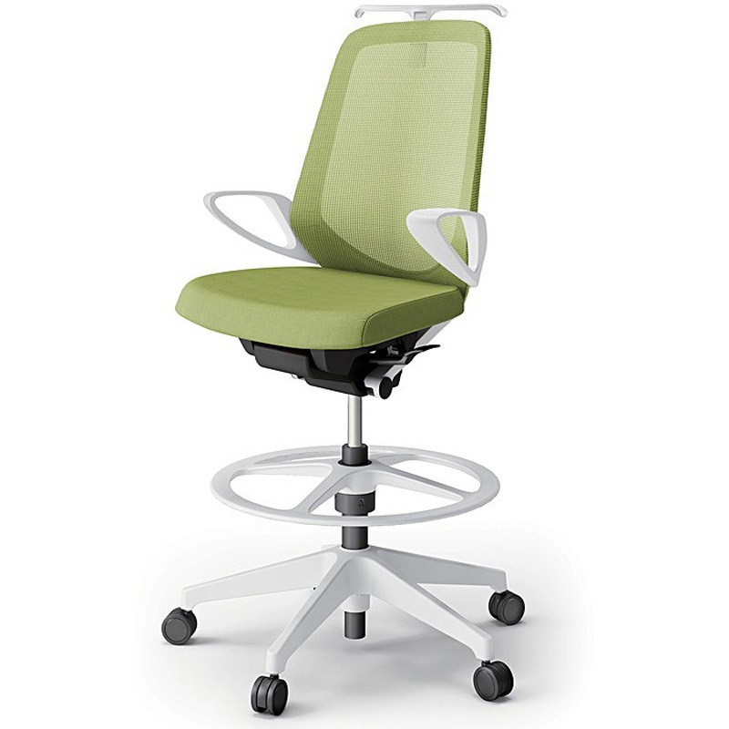 KJ-176JVHP-W9Q6 ノートチェア ハイポジションタイプ ハイバック 固定肘 ハンガー ランバーサポートなし メッシュJV 樹脂脚<配送時組立サービス付> 1台 イトーキ 【通販モノタロウ】