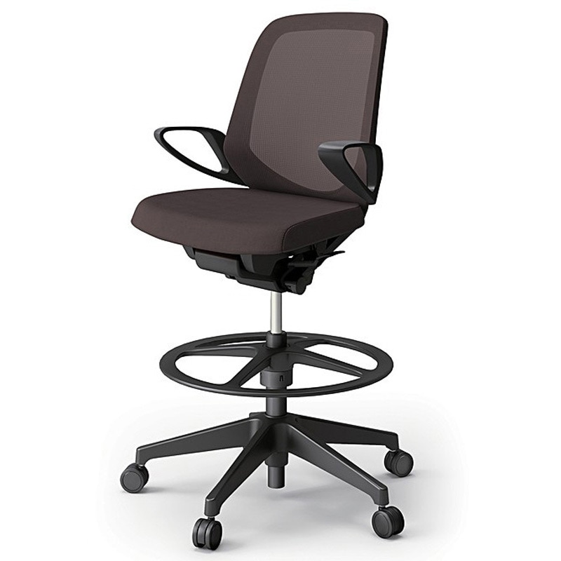 KJ-186JVP-T1H2 ノートチェア ハイポジションタイプ ローバック 固定肘 ランバーサポートなし メッシュJV 樹脂脚<配送時組立サービス付> 1台 イトーキ 【通販モノタロウ】