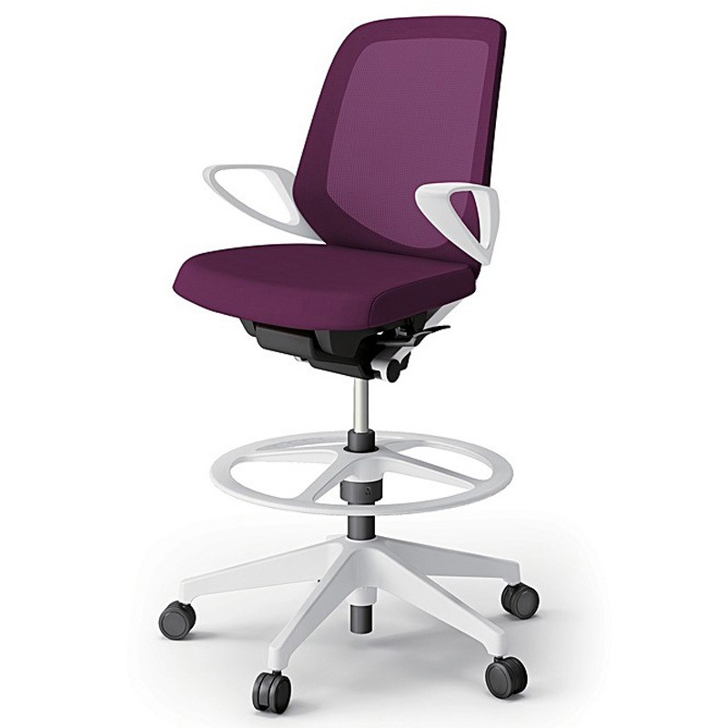 KJ-186JVP-W9X7 ノートチェア ハイポジションタイプ ローバック 固定肘 ランバーサポートなし メッシュJV 樹脂脚<配送時組立サービス付> 1台 イトーキ 【通販モノタロウ】