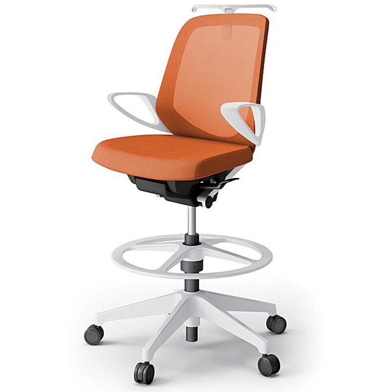 KJ-186JVHP-W9D3 ノートチェア ハイポジションタイプ ローバック 固定肘 ハンガー ランバーサポートなし メッシュJV 樹脂脚<配送時組立サービス付> 1台 イトーキ 【通販モノタロウ】