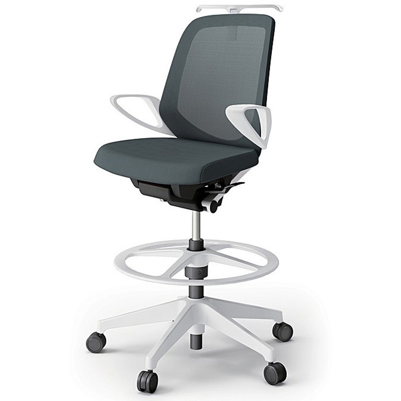 KJ-186JVHP-W9W2 ノートチェア ハイポジションタイプ ローバック 固定肘 ハンガー ランバーサポートなし メッシュJV 樹脂脚<配送時組立サービス付> 1台 イトーキ 【通販モノタロウ】