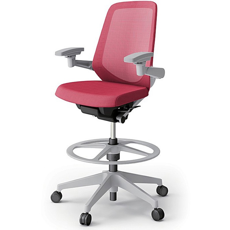 KJ-157JVP1GNM4 ノートチェア ハイポジションタイプ ハイバック 可動肘 ランバーサポート付 メッシュJV 樹脂脚<配送時組立サービス付> 1台 イトーキ 【通販モノタロウ】