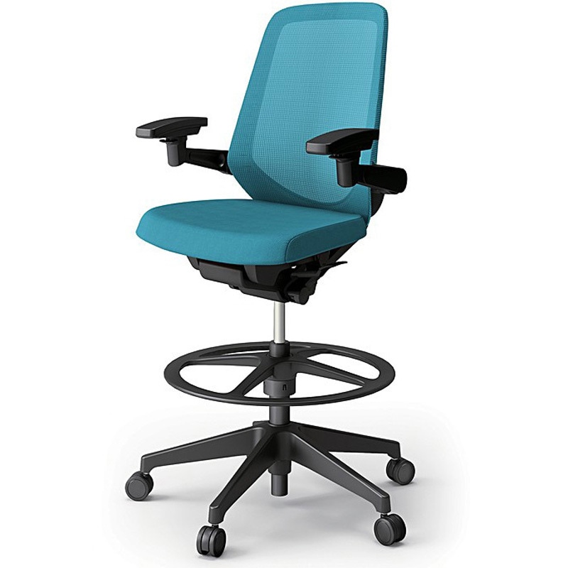 KJ-157JVP1T1A3 ノートチェア ハイポジションタイプ ハイバック 可動肘 ランバーサポート付 メッシュJV 樹脂脚<配送時組立サービス付> 1台 イトーキ 【通販モノタロウ】