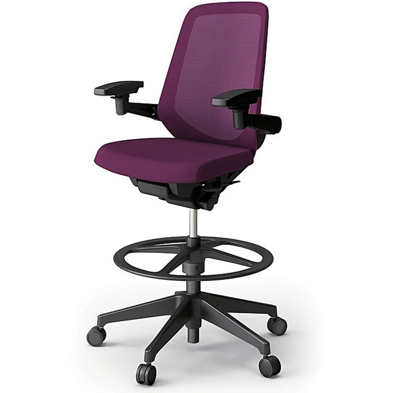 KJ-157JVP1T1X7 ノートチェア ハイポジションタイプ ハイバック 可動肘 ランバーサポート付 メッシュJV 樹脂脚<配送時組立サービス付> 1台 イトーキ 【通販モノタロウ】