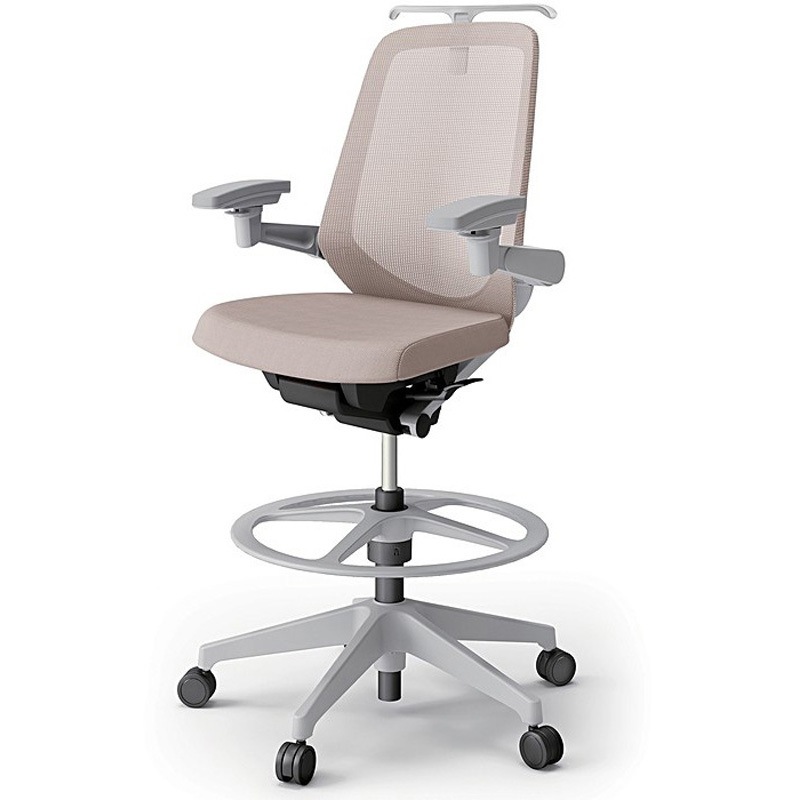 KJ-157JVHP1GNY3 ノートチェア ハイポジションタイプ ハイバック 可動肘 ハンガー ランバーサポート付 メッシュJV 樹脂脚<配送時組立サービス付> 1台 イトーキ 【通販モノタロウ】