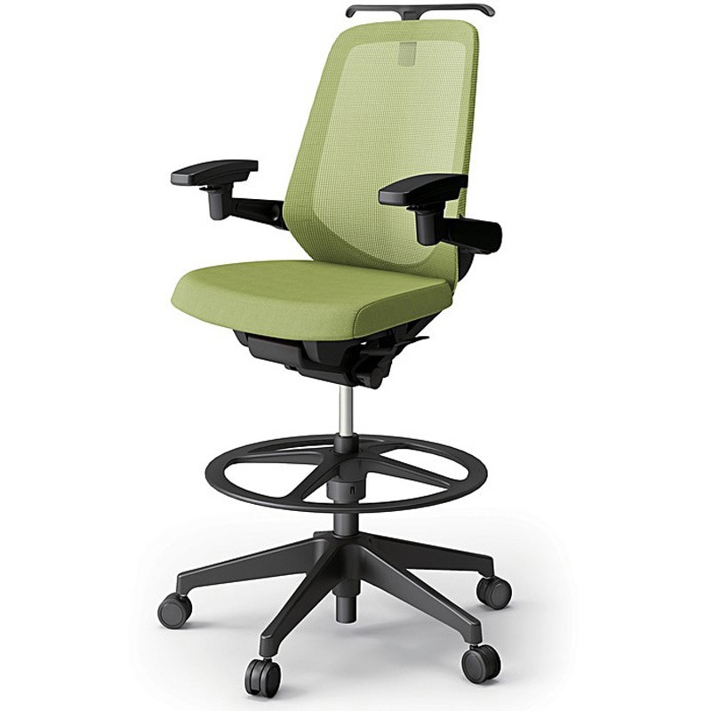 KJ-157JVHP1T1Q6 ノートチェア ハイポジションタイプ ハイバック 可動肘 ハンガー ランバーサポート付 メッシュJV 樹脂脚<配送時組立サービス付> 1台 イトーキ 【通販モノタロウ】