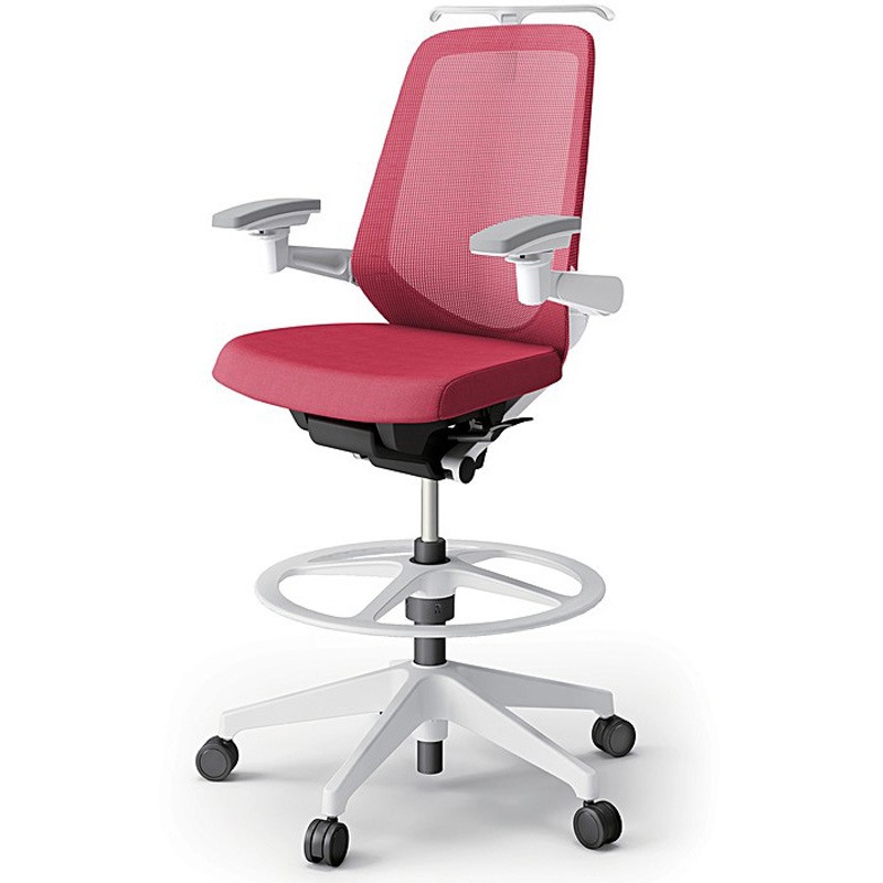 KJ-157JVHP1W9M4 ノートチェア ハイポジションタイプ ハイバック 可動肘 ハンガー ランバーサポート付 メッシュJV 樹脂脚<配送時組立サービス付> 1台 イトーキ 【通販モノタロウ】