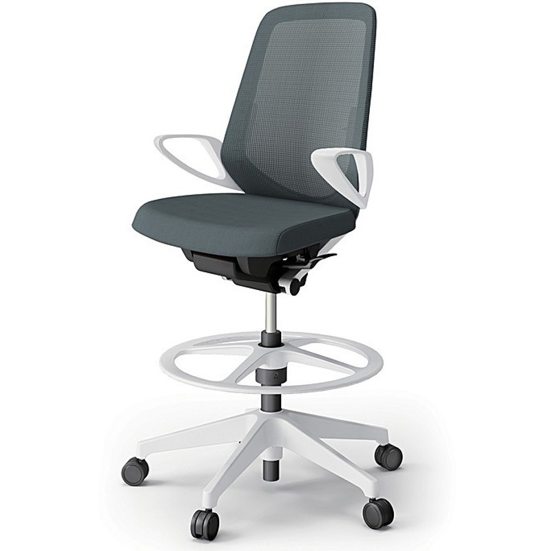 KJ-156JVP-W9W2 ノートチェア ハイポジションタイプ ハイバック 固定肘 ランバーサポート付 メッシュJV 樹脂脚<配送時組立サービス付> 1台 イトーキ 【通販モノタロウ】