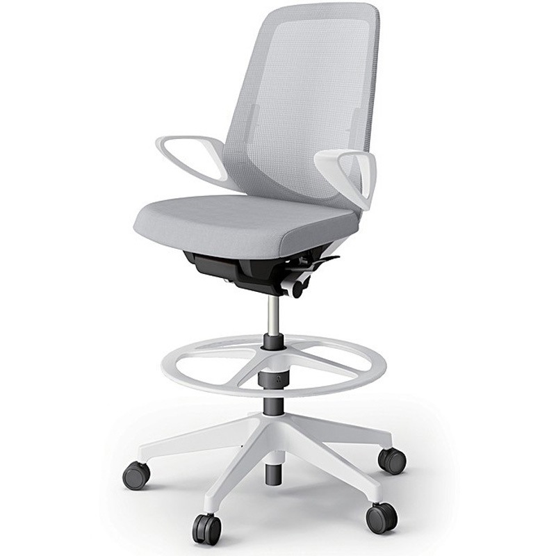 KJ-156JVP-W9W6 ノートチェア ハイポジションタイプ ハイバック 固定肘 ランバーサポート付 メッシュJV 樹脂脚<配送時組立サービス付> 1台 イトーキ 【通販モノタロウ】