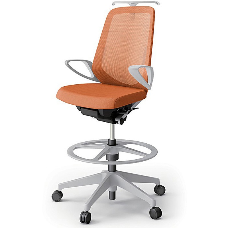 KJ-156JVHP-GND3 ノートチェア ハイポジションタイプ ハイバック 固定肘 ハンガー ランバーサポート付 メッシュJV 樹脂脚<配送時組立サービス付> 1台 イトーキ 【通販モノタロウ】