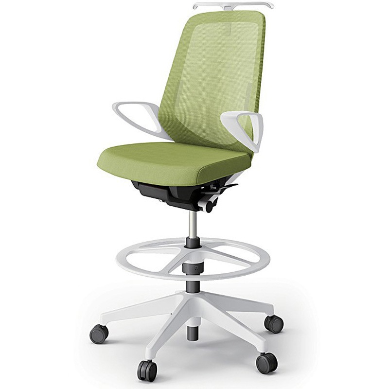 KJ-156JVHP-W9Q6 ノートチェア ハイポジションタイプ ハイバック 固定肘 ハンガー ランバーサポート付 メッシュJV 樹脂脚<配送時組立サービス付> 1台 イトーキ 【通販モノタロウ】