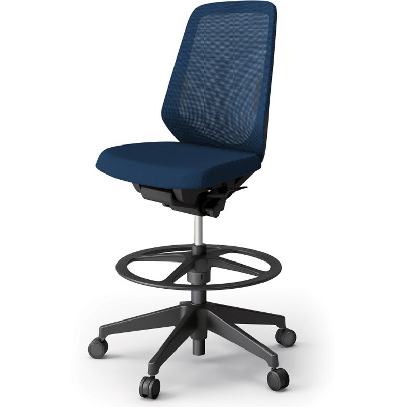 KJ-150JVP-T1B2 ノートチェア ハイポジションタイプ ハイバック 肘なし ランバーサポート付 メッシュJV 樹脂脚<配送時組立サービス付> 1台 イトーキ 【通販モノタロウ】