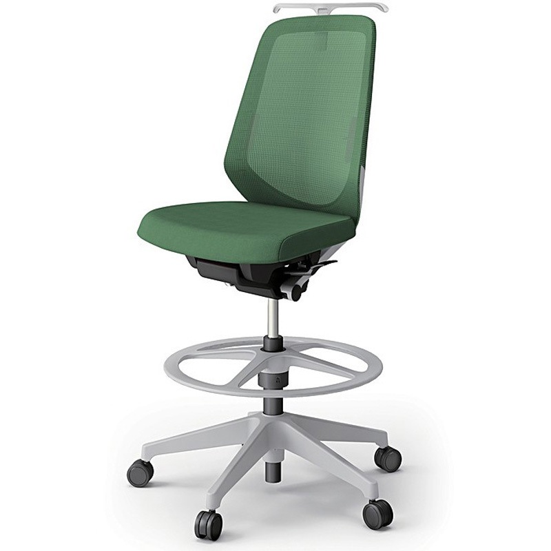 KJ-150JVHP-GNQ2 ノートチェア ハイポジションタイプ ハイバック 肘なし ハンガー ランバーサポート付 メッシュJV 樹脂脚<配送時組立サービス付> 1台 イトーキ 【通販モノタロウ】