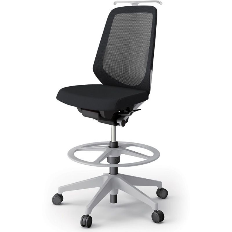 KJ-150JVHP-GNT1 ノートチェア ハイポジションタイプ ハイバック 肘なし ハンガー ランバーサポート付 メッシュJV 樹脂脚<配送時組立サービス付> 1台 イトーキ 【通販モノタロウ】