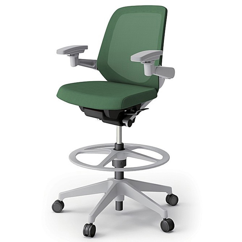 KJ-167JVP1GNQ2 ノートチェア ハイポジションタイプ ローバック 可動肘 ランバーサポート付 メッシュJV 樹脂脚<配送時組立サービス付> 1台 イトーキ 【通販モノタロウ】