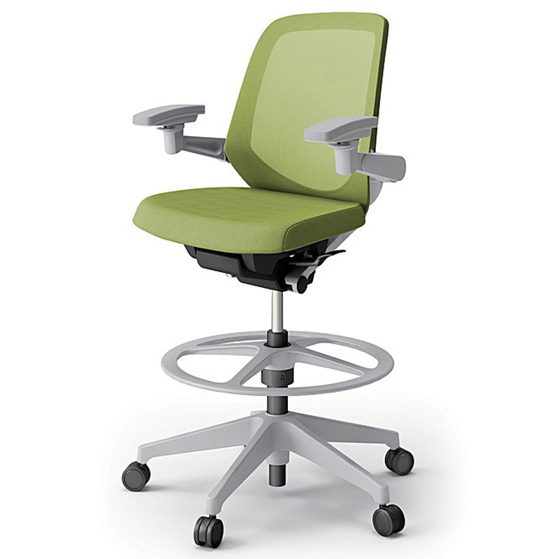 KJ-167JVP1GNQ6 ノートチェア ハイポジションタイプ ローバック 可動肘 ランバーサポート付 メッシュJV 樹脂脚<配送時組立サービス付> 1台 イトーキ 【通販モノタロウ】