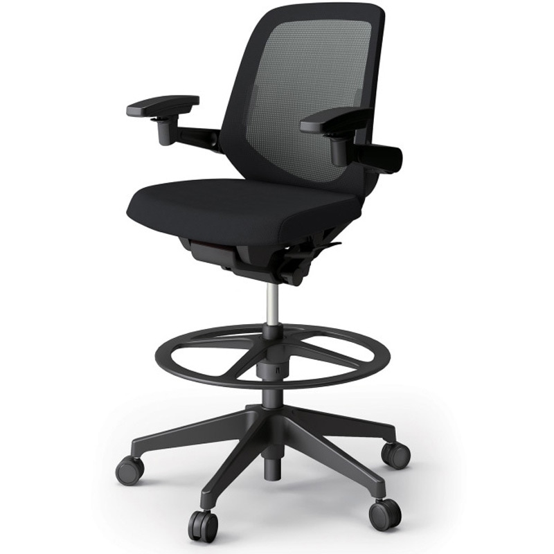 KJ-167JVP1T1T1 ノートチェア ハイポジションタイプ ローバック 可動肘 ランバーサポート付 メッシュJV 樹脂脚<配送時組立サービス付> 1台 イトーキ 【通販モノタロウ】