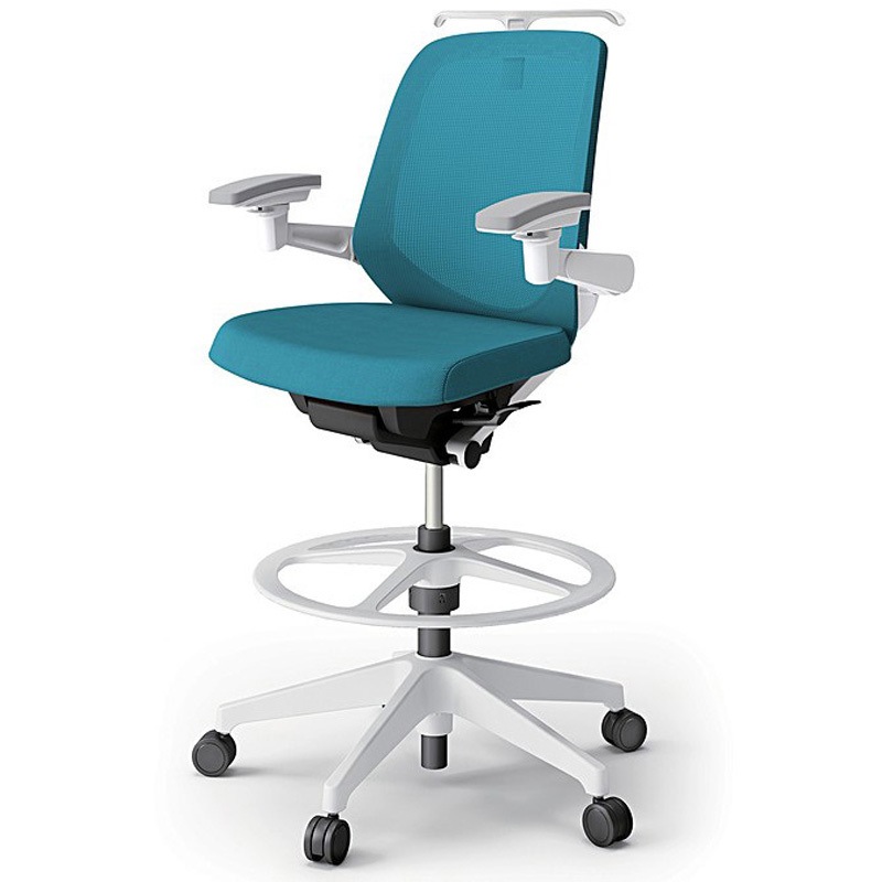 KJ-167JVHP1W9A3 ノートチェア ハイポジションタイプ ローバック 可動肘 ハンガー ランバーサポート付 メッシュJV 樹脂脚<配送時組立サービス付> 1台 イトーキ 【通販モノタロウ】