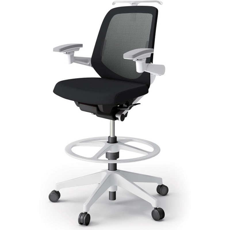 KJ-167JVHP1W9T1 ノートチェア ハイポジションタイプ ローバック 可動肘 ハンガー ランバーサポート付 メッシュJV 樹脂脚<配送時組立サービス付> 1台 イトーキ 【通販モノタロウ】 65,890円