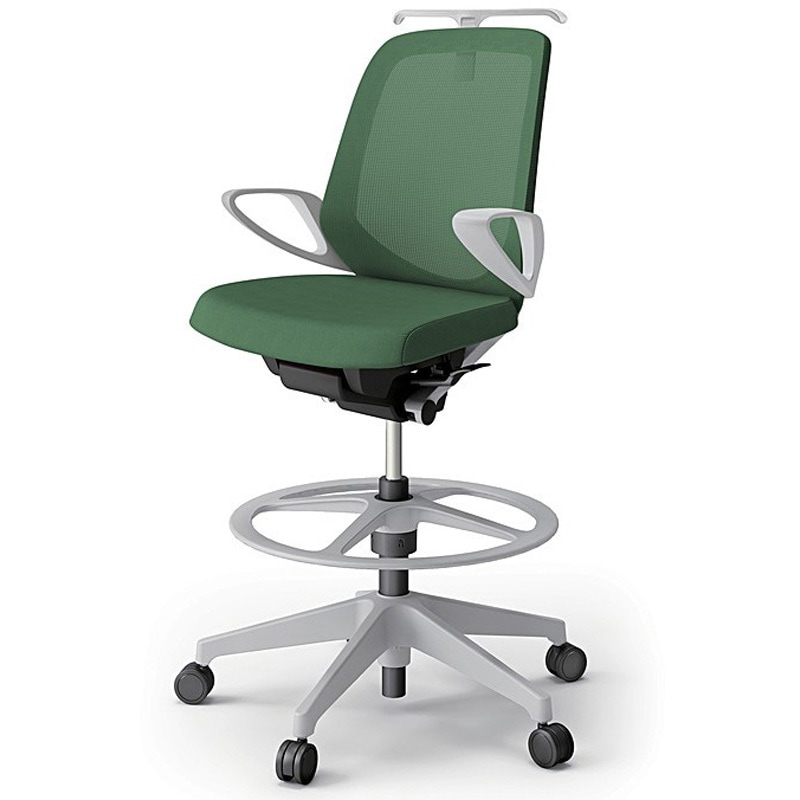 KJ-166JVHP-GNQ2 ノートチェア ハイポジションタイプ ローバック 固定肘 ハンガー ランバーサポート付 メッシュJV 樹脂脚<配送時組立サービス付> 1台 イトーキ 【通販モノタロウ】 65,890円