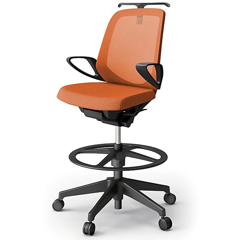 KJ-166JVHP-T1D3 ノートチェア ハイポジションタイプ ローバック 固定肘 ハンガー ランバーサポート付 メッシュJV 樹脂脚<配送時組立サービス付> 1台 イトーキ 【通販モノタロウ】