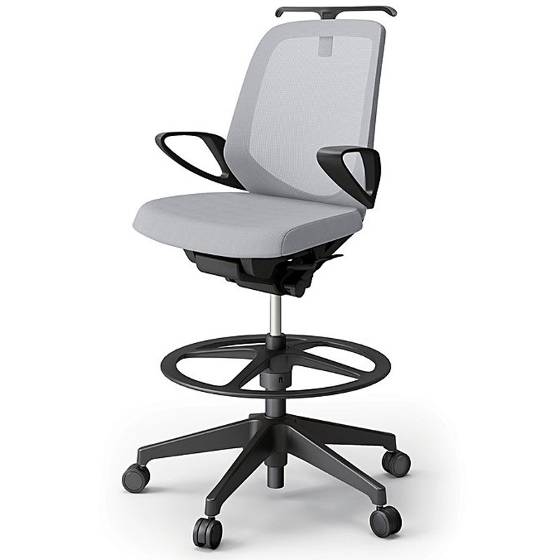 KJ-166JVHP-T1W6 ノートチェア ハイポジションタイプ ローバック 固定肘 ハンガー ランバーサポート付 メッシュJV 樹脂脚<配送時組立サービス付> 1台 イトーキ 【通販モノタロウ】