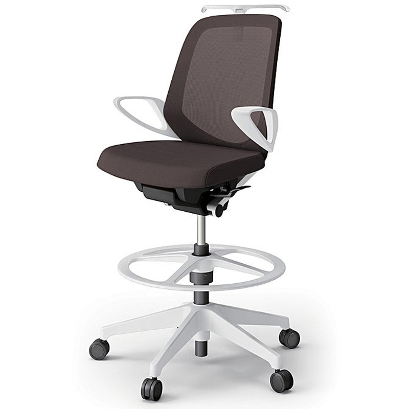 KJ-166JVHP-W9H2 ノートチェア ハイポジションタイプ ローバック 固定肘 ハンガー ランバーサポート付 メッシュJV 樹脂脚<配送時組立サービス付> 1台 イトーキ 【通販モノタロウ】