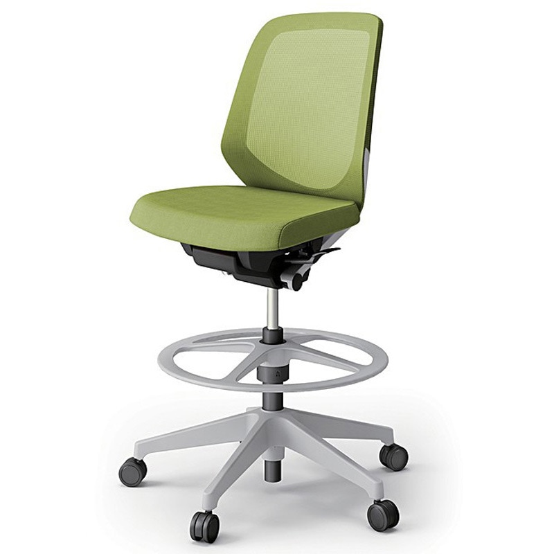 KJ-160JVP-GNQ6 ノートチェア ハイポジションタイプ ローバック 肘なし ランバーサポート付 メッシュJV 樹脂脚<配送時組立サービス付> 1台 イトーキ 【通販モノタロウ】