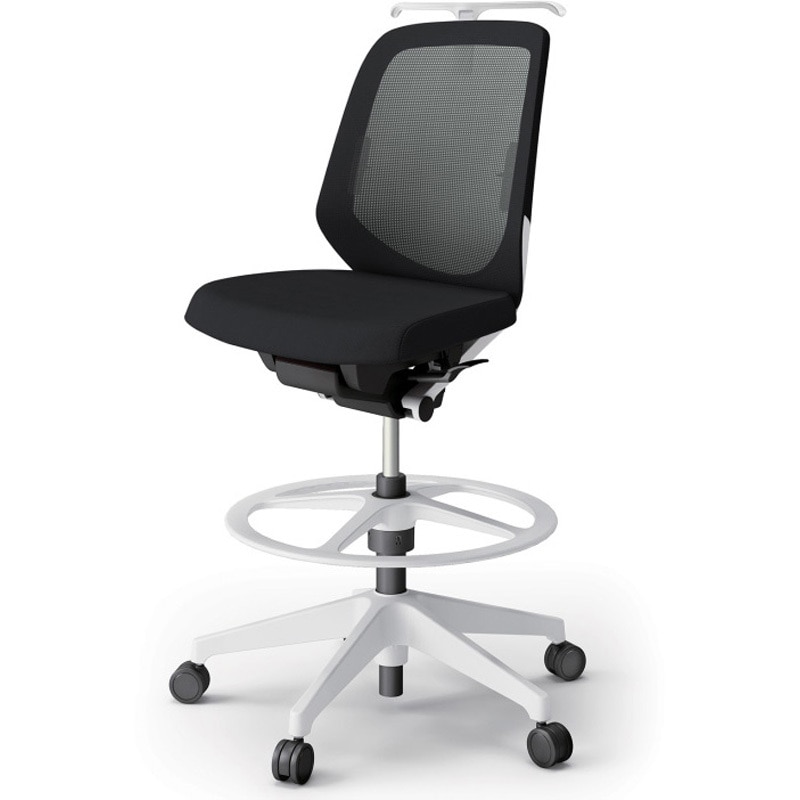 KJ-160JVHP-W9T1 ノートチェア ハイポジションタイプ ローバック 肘なし ハンガー ランバーサポート付 メッシュJV 樹脂脚<配送時組立サービス付> 1台 イトーキ 【通販モノタロウ】