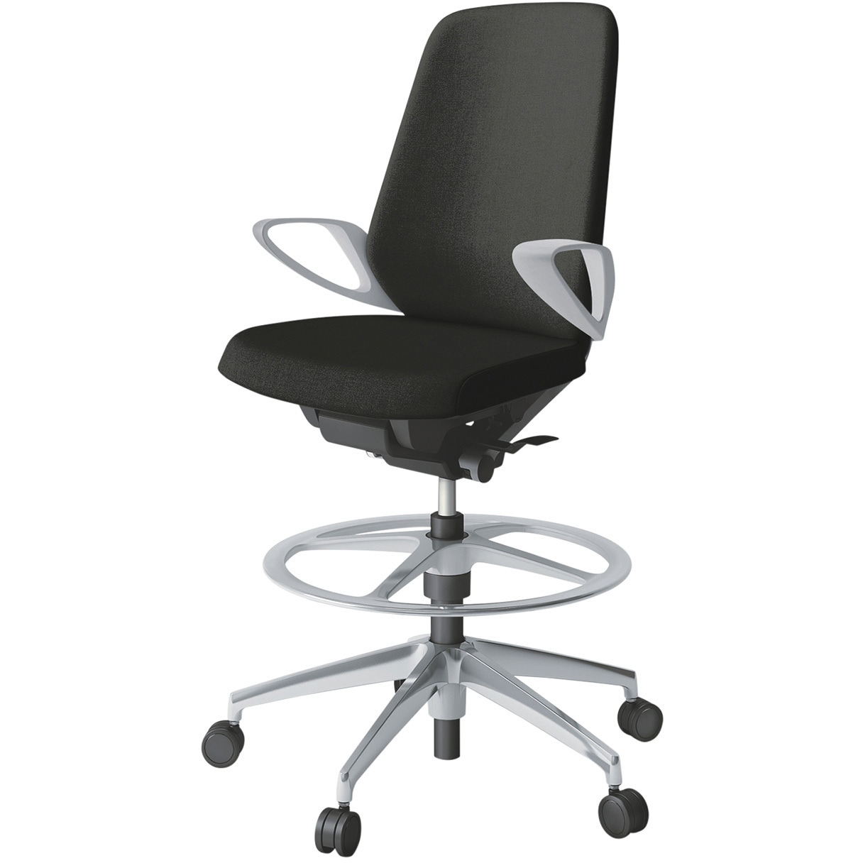 KJ-136SAP-ZNT1 ノートチェア ハイポジションタイプ ハイバック 固定肘 ランバーサポートなし クロスSA アルミ脚<配送時組立サービス付> 1台 イトーキ 【通販モノタロウ】