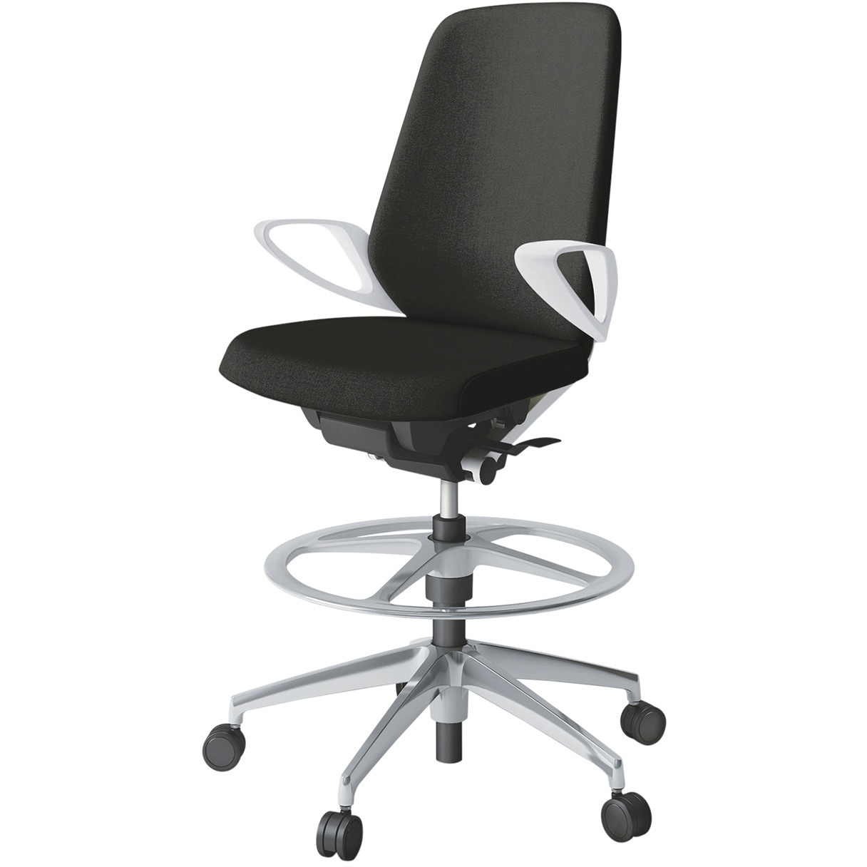 KJ-136SAP-ZWT1 ノートチェア ハイポジションタイプ ハイバック 固定肘 ランバーサポートなし クロスSA アルミ脚<配送時組立サービス付> 1台 イトーキ 【通販モノタロウ】