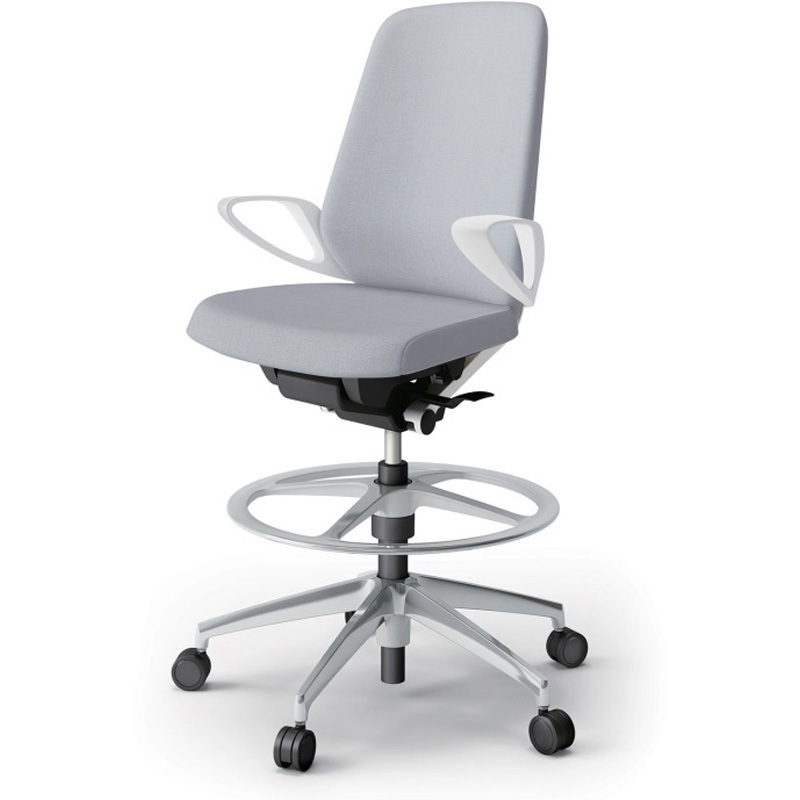 KJ-136SAP-ZWT7 ノートチェア ハイポジションタイプ ハイバック 固定肘 ランバーサポートなし クロスSA アルミ脚<配送時組立サービス付> 1台 イトーキ 【通販モノタロウ】