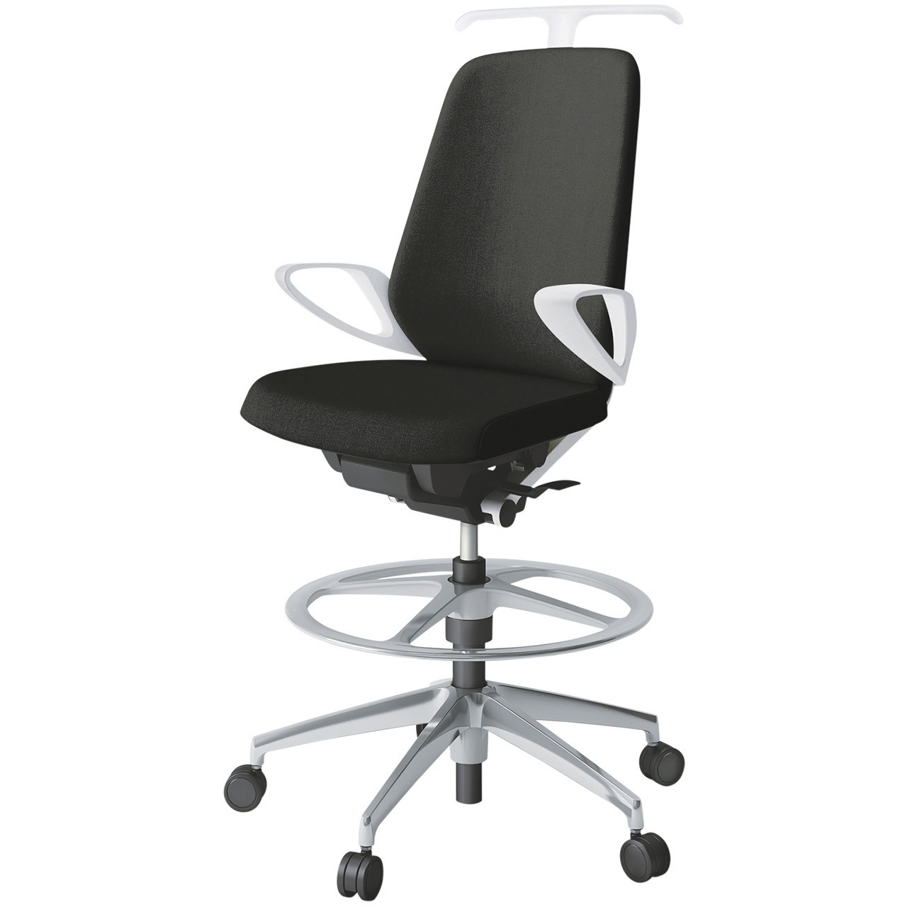 KJ-136SAHP-ZWT1 ノートチェア ハイポジションタイプ ハイバック 固定肘 ハンガー ランバーサポートなし クロスSA アルミ脚<配送時組立サービス付> 1台 イトーキ 【通販モノタロウ】