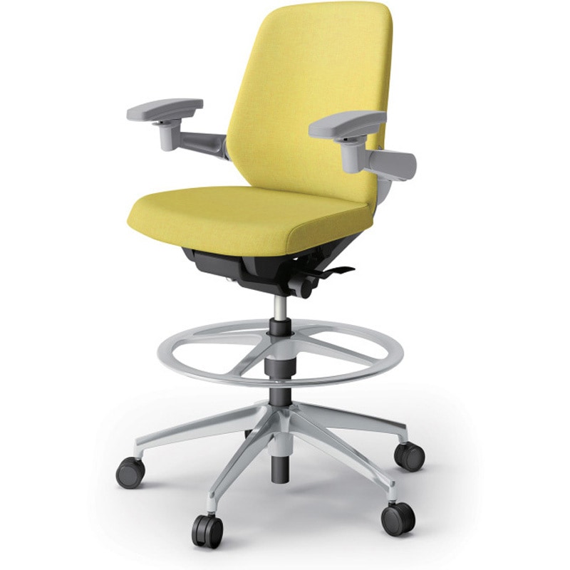 KJ-147SAP1ZNU6 ノートチェア ハイポジションタイプ ローバック 可動肘 ランバーサポートなし クロスSA アルミ脚<配送時組立サービス付> 1台 イトーキ 【通販モノタロウ】