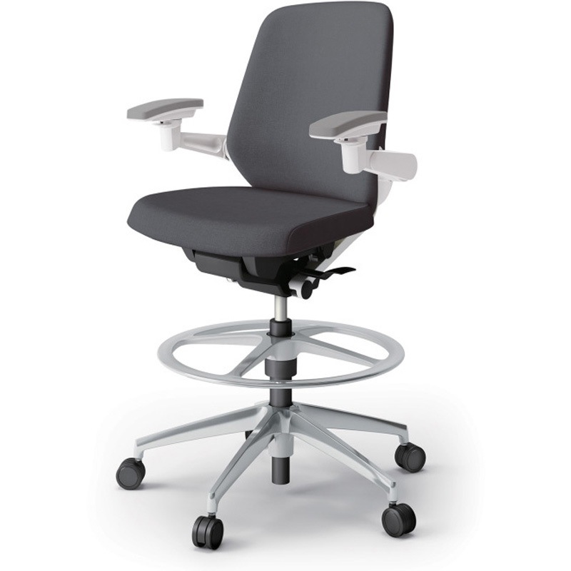 KJ-147SAP1ZWT3 ノートチェア ハイポジションタイプ ローバック 可動肘 ランバーサポートなし クロスSA アルミ脚<配送時組立サービス付> 1台 イトーキ 【通販モノタロウ】