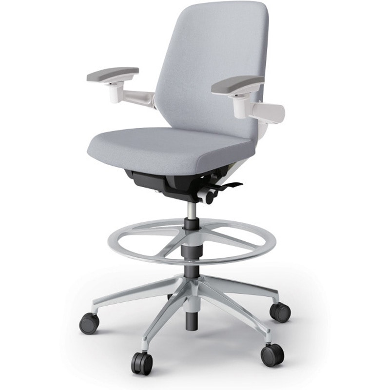 KJ-147SAP1ZWT7 ノートチェア ハイポジションタイプ ローバック 可動肘 ランバーサポートなし クロスSA アルミ脚<配送時組立サービス付> 1台 イトーキ 【通販モノタロウ】