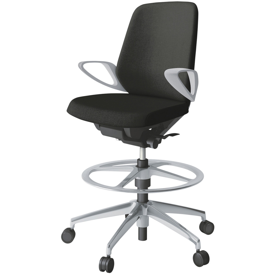 KJ-146SAP-ZNT1 ノートチェア ハイポジションタイプ ローバック 固定肘 ランバーサポートなし クロスSA アルミ脚<配送時組立サービス付> 1台 イトーキ 【通販モノタロウ】