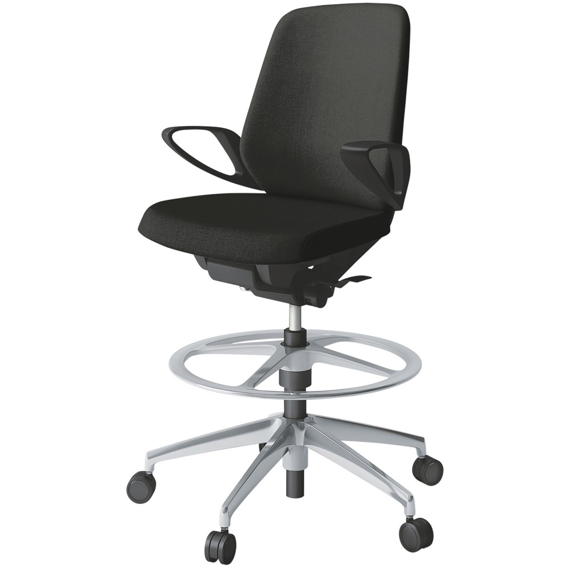 KJ-146SAP-ZTT1 ノートチェア ハイポジションタイプ ローバック 固定肘 ランバーサポートなし クロスSA アルミ脚<配送時組立サービス付> 1台 イトーキ 【通販モノタロウ】