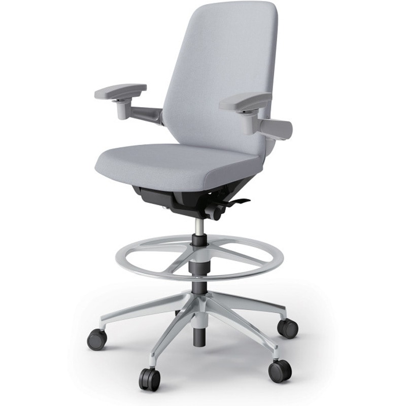 KJ-117SAP1ZNT7 ノートチェア ハイポジションタイプ ハイバック 可動肘 ランバーサポート付 クロスSA アルミ脚<配送時組立サービス付> 1台 イトーキ 【通販モノタロウ】