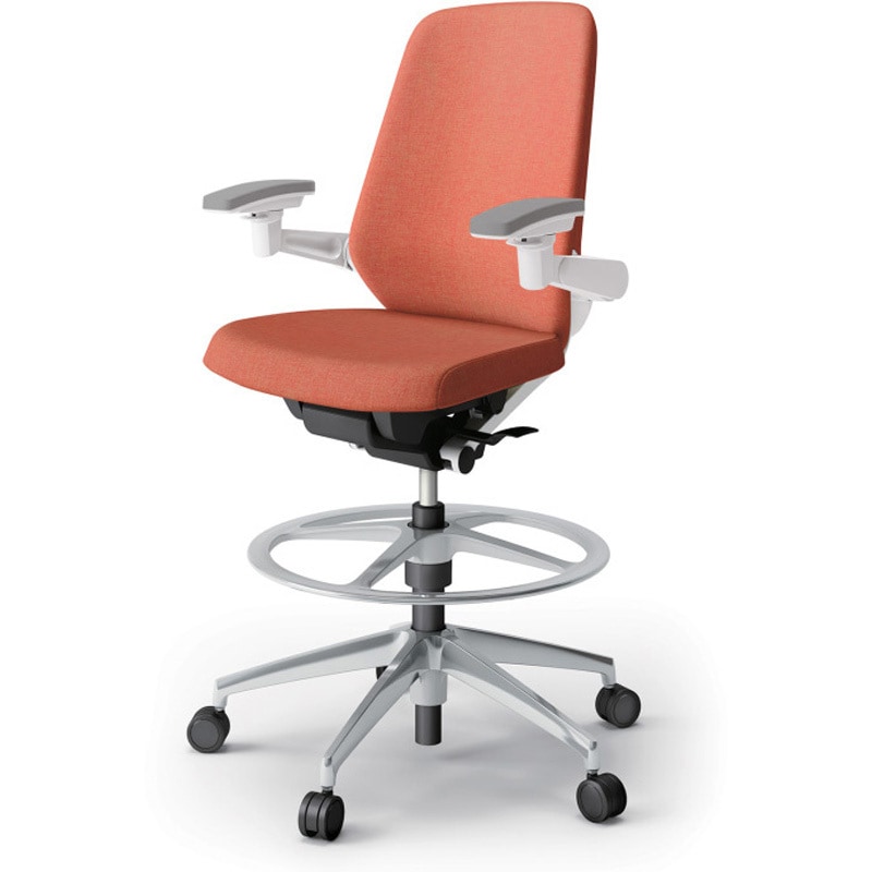 KJ-117SAP1ZWD4 ノートチェア ハイポジションタイプ ハイバック 可動肘 ランバーサポート付 クロスSA アルミ脚<配送時組立サービス付> 1台 イトーキ 【通販モノタロウ】