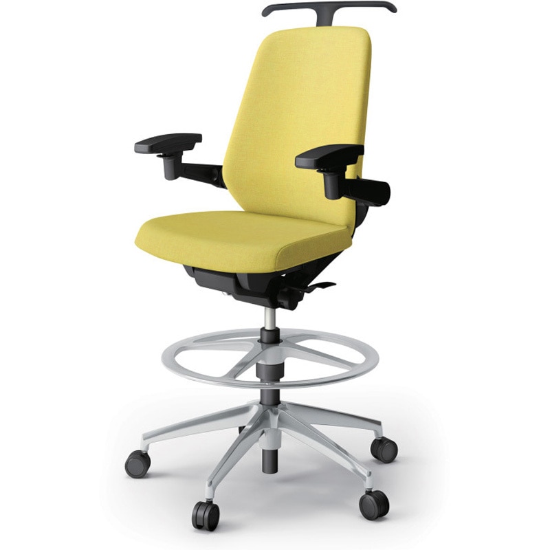 KJ-117SAHP1ZTU6 ノートチェア ハイポジションタイプ ハイバック 可動肘 ハンガー ランバーサポート付 クロスSA アルミ脚<配送時組立サービス付> 1台 イトーキ 【通販モノタロウ】