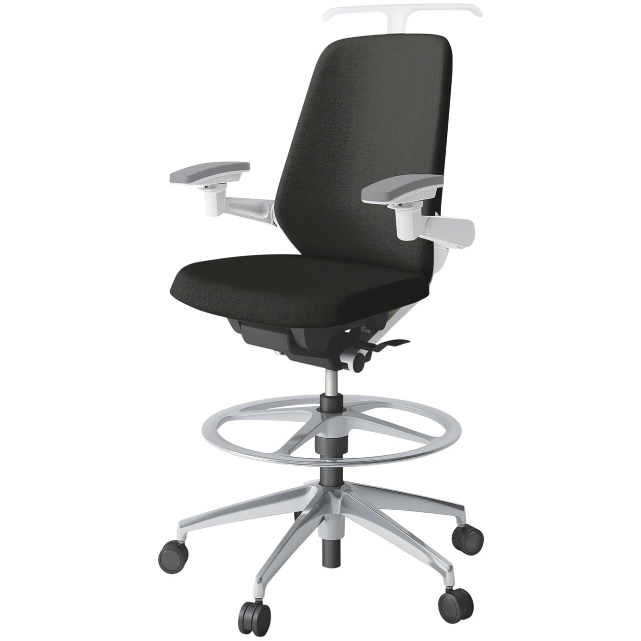 KJ-117SAHP1ZWT1 ノートチェア ハイポジションタイプ ハイバック 可動肘 ハンガー ランバーサポート付 クロスSA アルミ脚<配送時組立サービス付> 1台 イトーキ 【通販モノタロウ】