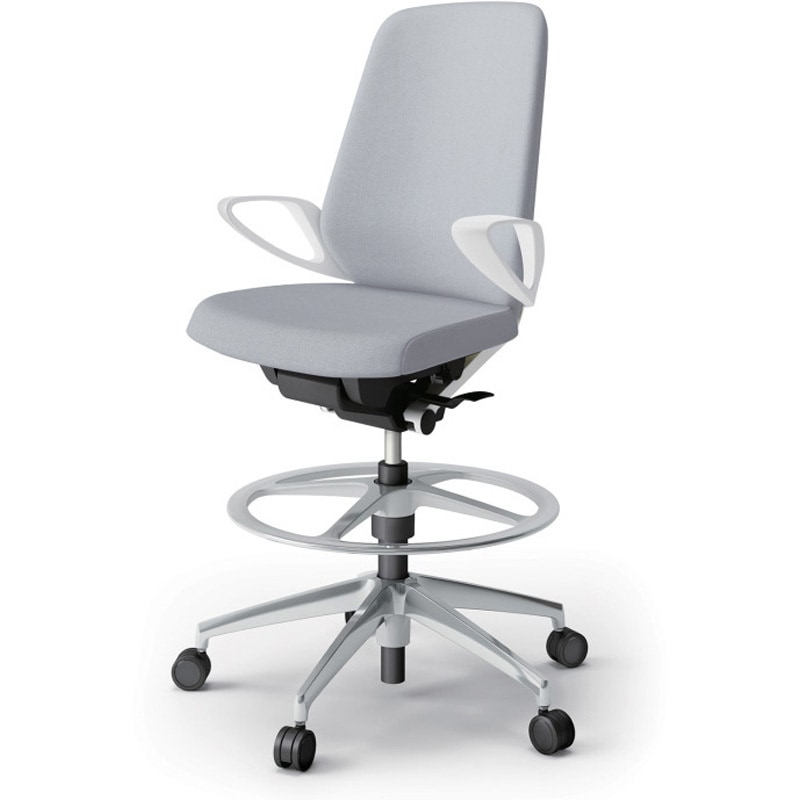 KJ-116SAP-ZWT7 ノートチェア ハイポジションタイプ ハイバック 固定肘 ランバーサポート付 クロスSA アルミ脚<配送時組立サービス付> 1台 イトーキ 【通販モノタロウ】